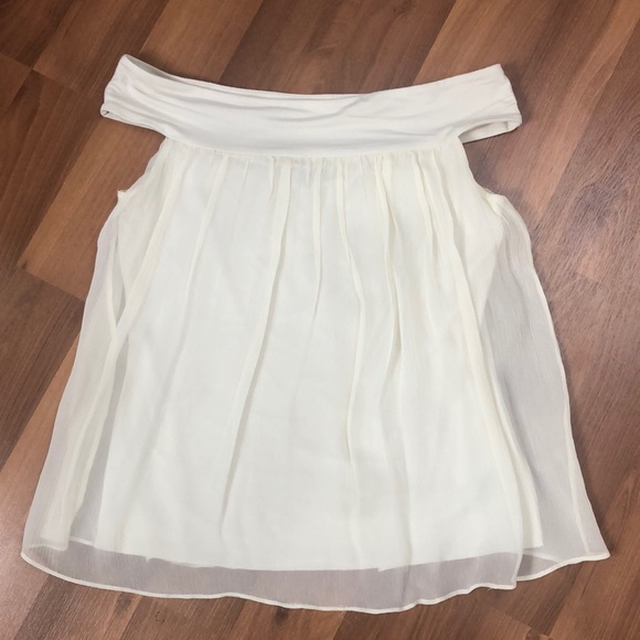 bebe Tops - Bebe Silk off the shoulder top size Medium